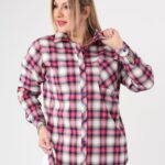 koszula-w-krate-damska-duze-rozmiary-amarantowo-bezowa (3)