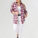 Koszula w kratę damska duże rozmiary 42–50
