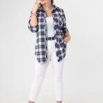 Koszula w kratę damska duże rozmiary 42–50