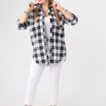Koszula w kratę damska duże rozmiary 42–50