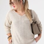 Bluzka sweterkowa plus size elegancka