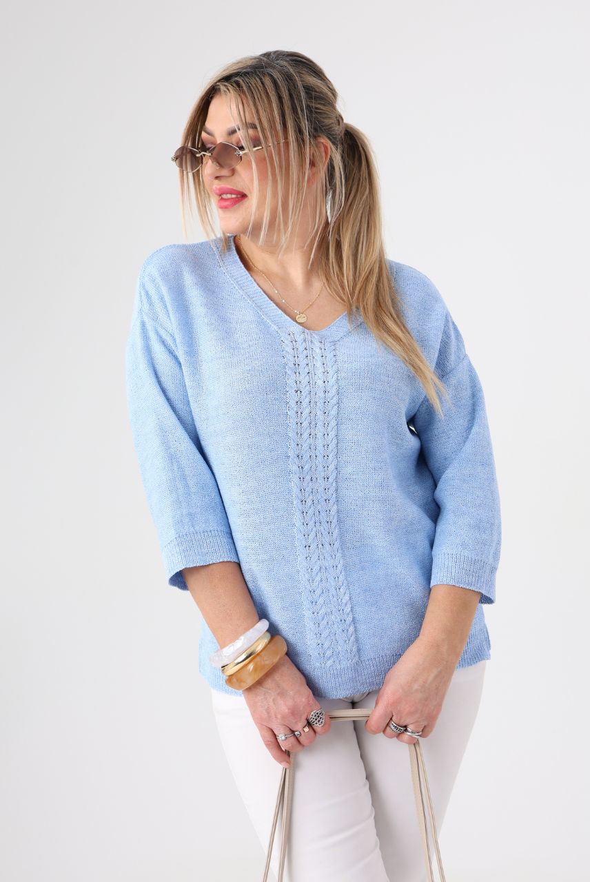 Bluzka sweterkowa plus size elegancka