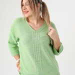 sweterek-plus-size-z-rekawem-3-4-zielony (3)