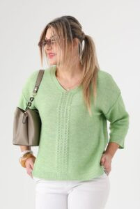 Bluzka sweterkowa plus size elegancka