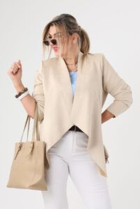 Żakiet damski plus size zamszowy duże rozmiary