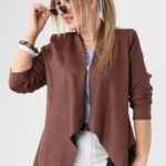 Żakiet damski plus size zamszowy duże rozmiary