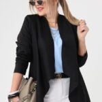 Żakiet damski plus size zamszowy duże rozmiary