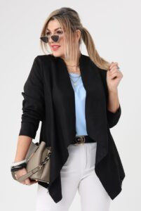 Żakiet damski plus size zamszowy duże rozmiary