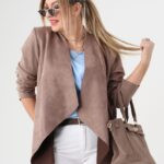 Żakiet damski plus size zamszowy duże rozmiary