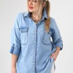 Koszula jeansowa damska plus size
