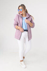 Bluza damska rozpinana PLUS SIZE fioletowa 44-52