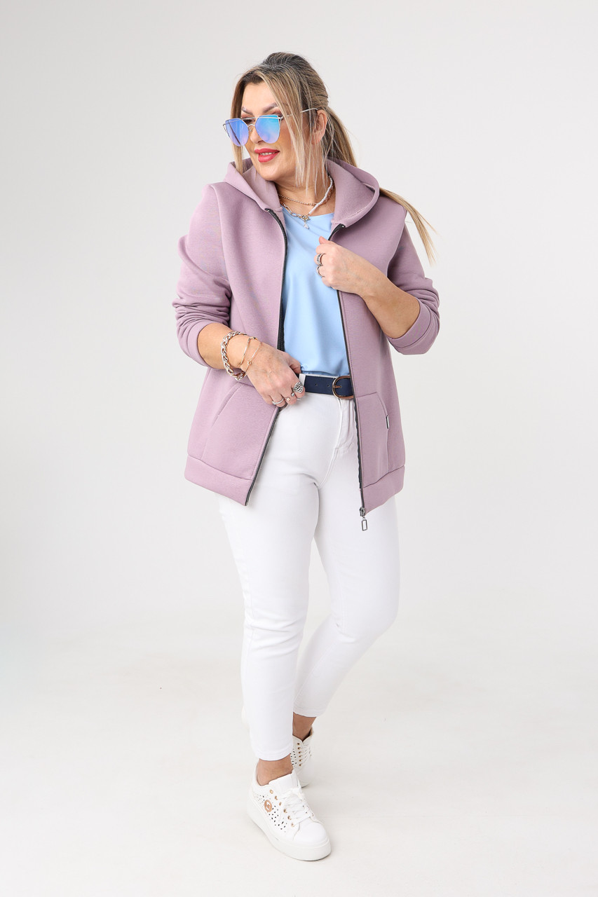 Bluza damska rozpinana PLUS SIZE fioletowa 44-52