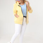 Bluza damska rozpinana PLUS SIZE żółta 44-52