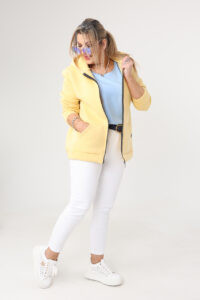 Bluza damska rozpinana PLUS SIZE żółta 44-52