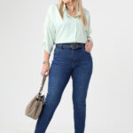 Jeansowe spodnie rurki damskie duże rozmiary 42-52