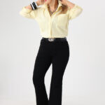 Spodnie dzwony plus size jeansowe czarne z szerokimi nogawkami 44-54