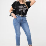 Spodnie jeansowe damskie plus size rurki push up 42-50