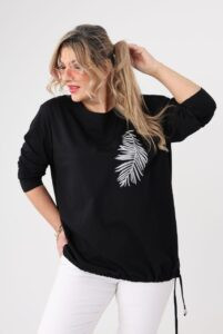 Bluzka damska XXL czarna – duże rozmiary