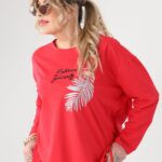 Bluzka damska XXL czerwona – duże rozmiary