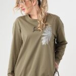 Bluzka damska XXL khaki – duże rozmiary