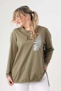 Bluzka damska XXL khaki – duże rozmiary