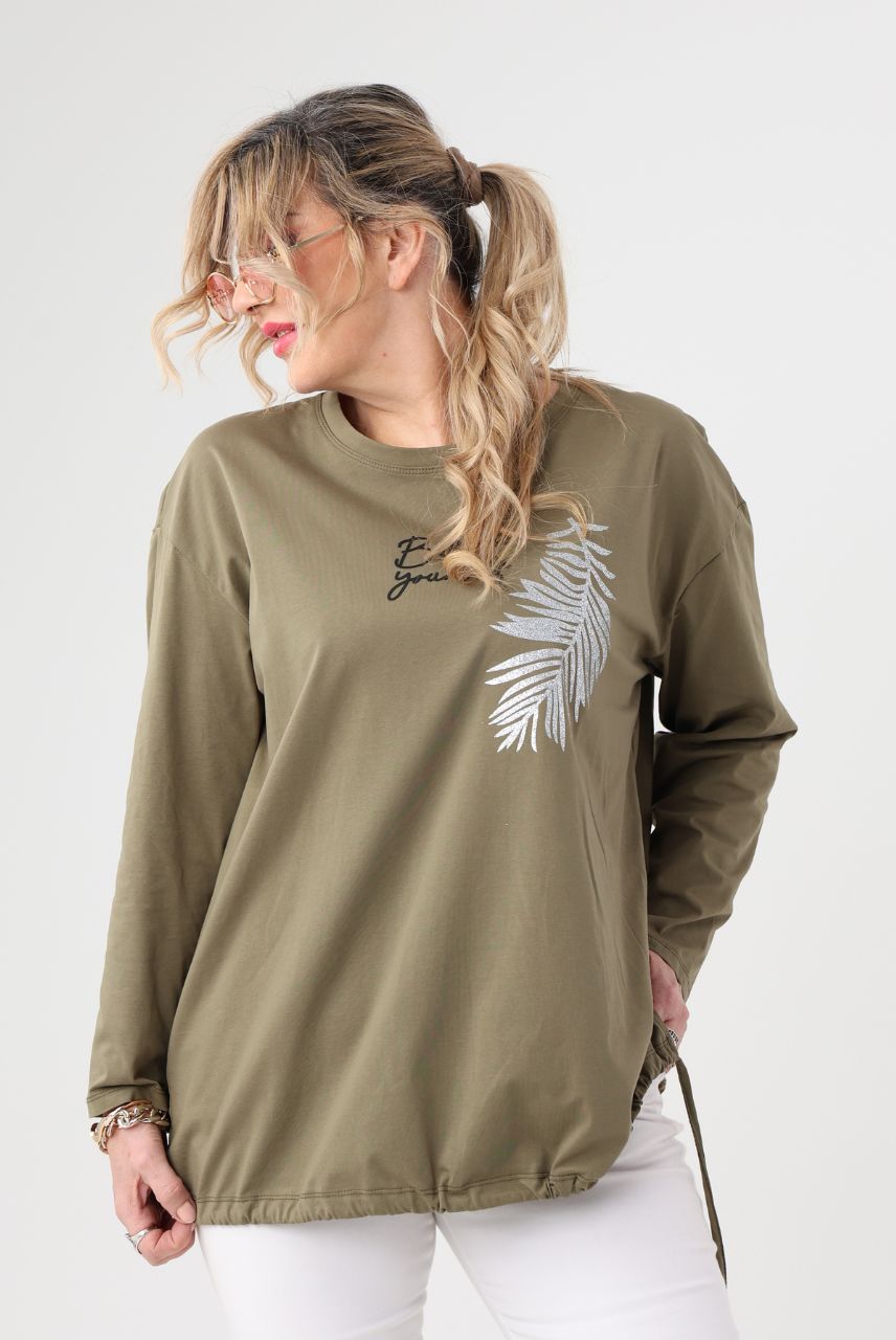 Bluzka damska XXL khaki – duże rozmiary