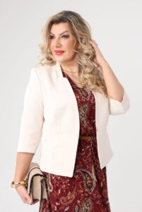 Żakiet damski duże rozmiary stylizacja wizytowa