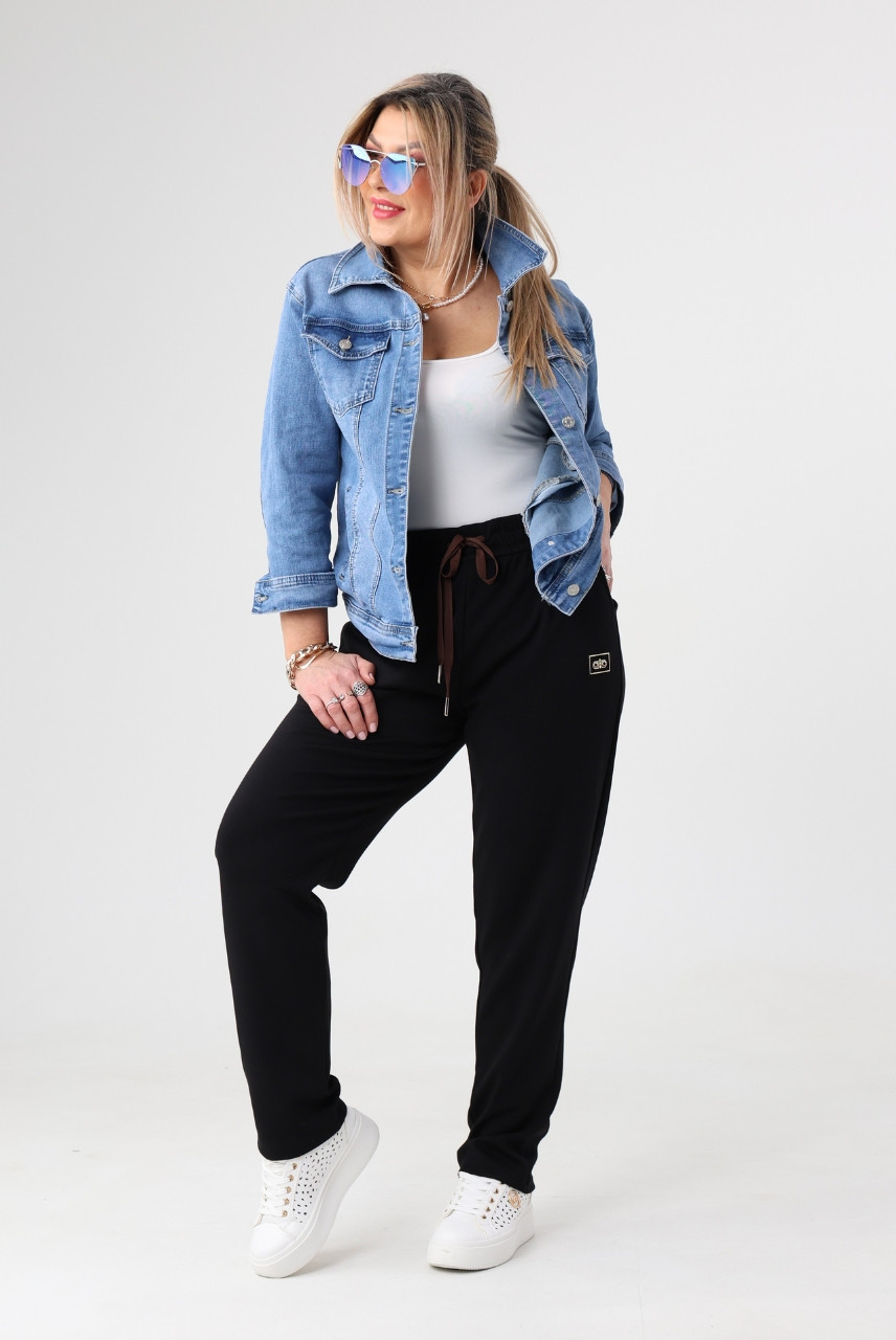 Spodnie dresowe plus size czarne – duże rozmiary