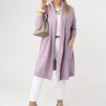 Kardigan damski XXL różowy – moda dla puszystych