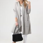 Kardigan damski XXL szary – moda dla puszystych