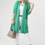 Kardigan damski XXL zielony – moda dla puszystych