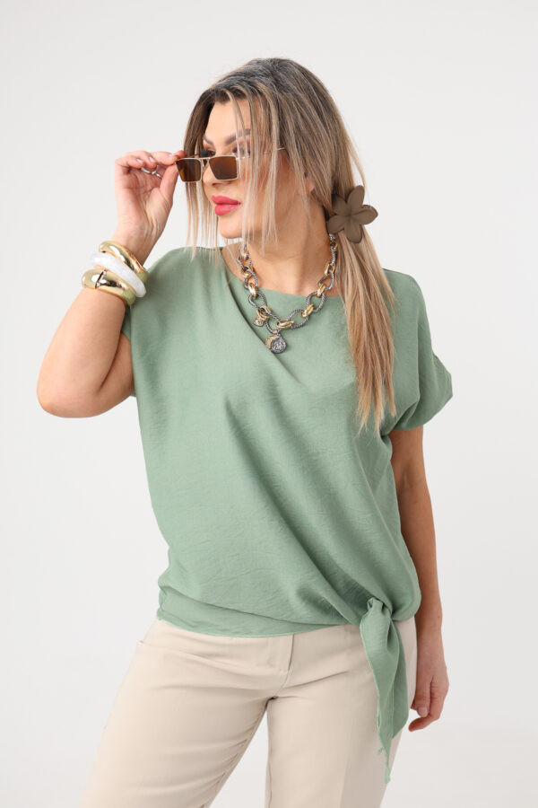 Khaki elegancka bluzka damska plus size 44-52