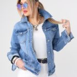 Katana jeansowa damska xxl niebieska