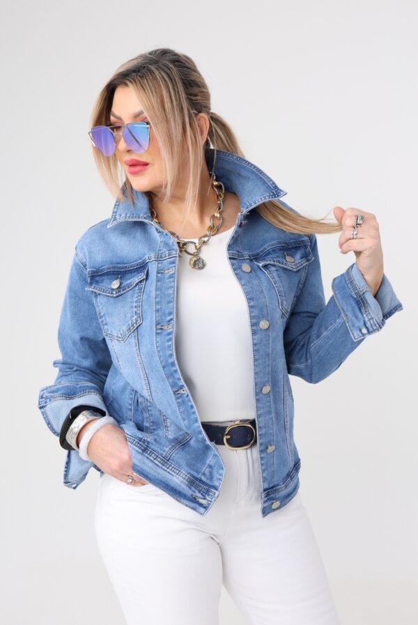 Katana jeansowa damska xxl niebieska