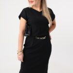 Czarna sukienka plus size elegancka 42-52