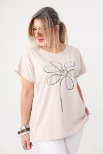 Bluzka damska duże rozmiary z nadrukiem