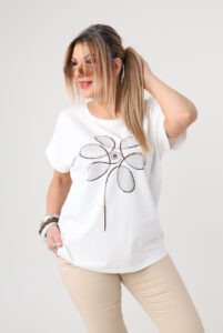 Bluzka damska duże rozmiary z nadrukiem