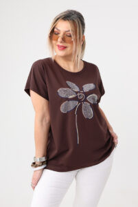 Bluzka damska duże rozmiary z nadrukiem