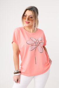Bluzka damska duże rozmiary z nadrukiem