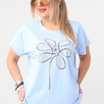 Bluzka damska duże rozmiary z nadrukiem