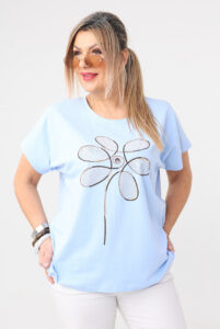 Bluzka damska duże rozmiary z nadrukiem