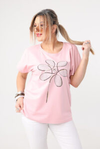 Bluzka damska duże rozmiary z nadrukiem