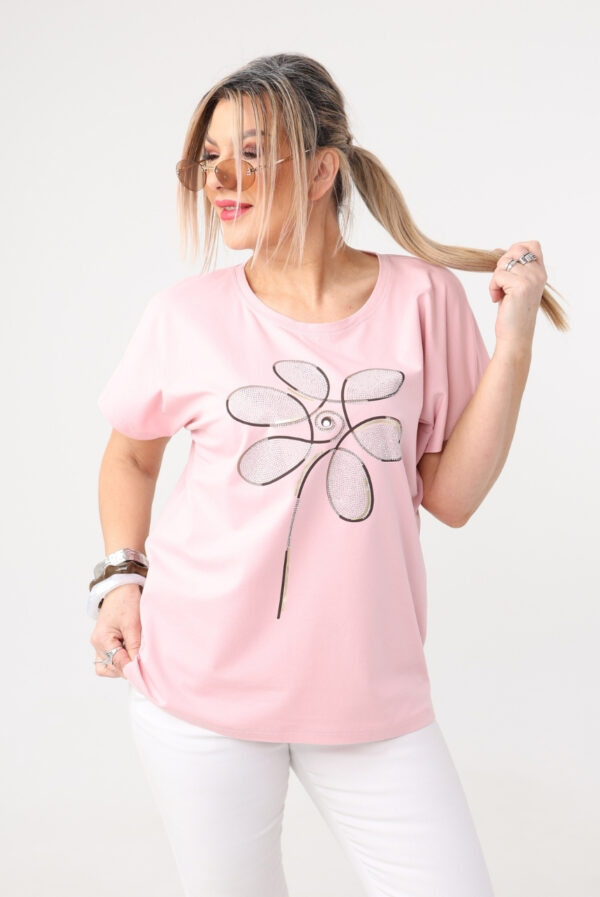 Bluzka damska duże rozmiary z nadrukiem