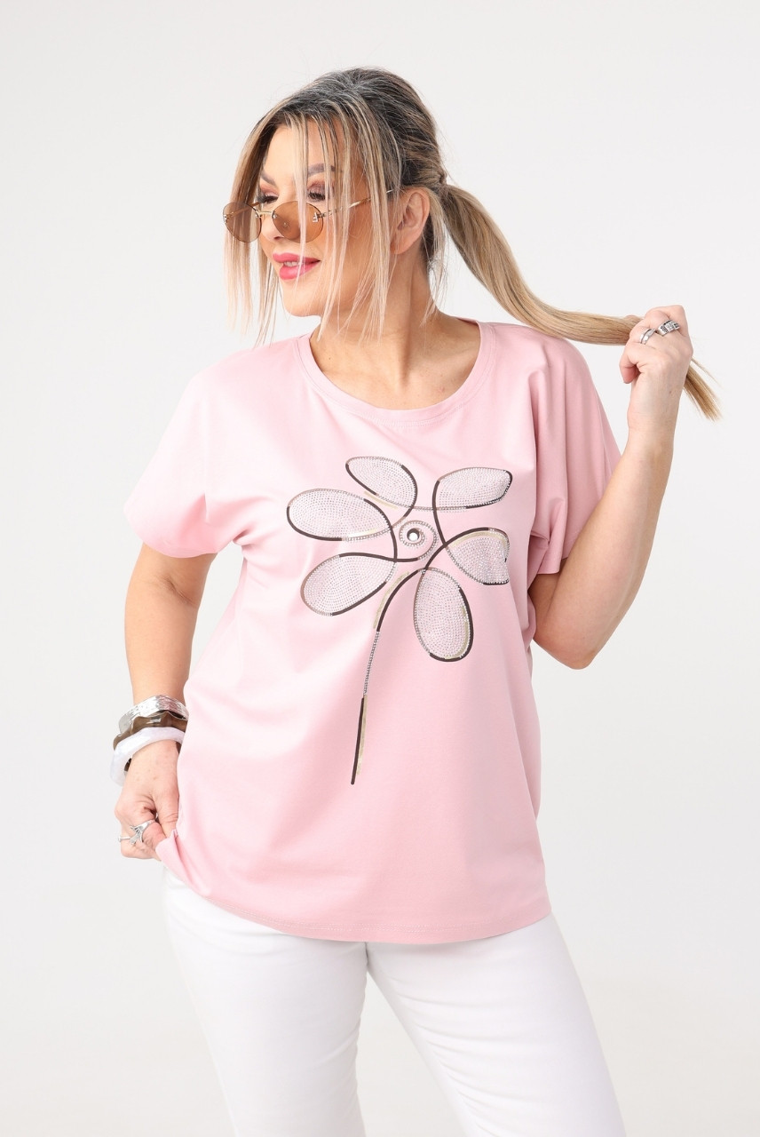 Bluzka damska duże rozmiary z nadrukiem