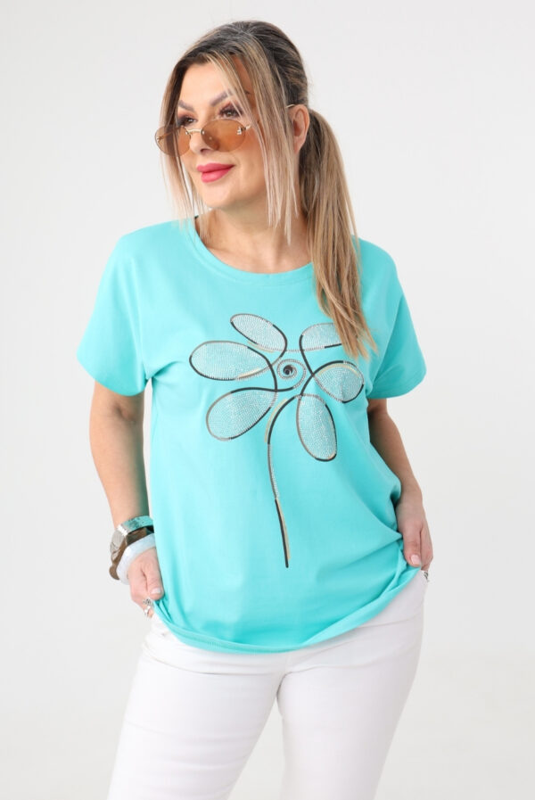 Bluzka damska duże rozmiary z nadrukiem