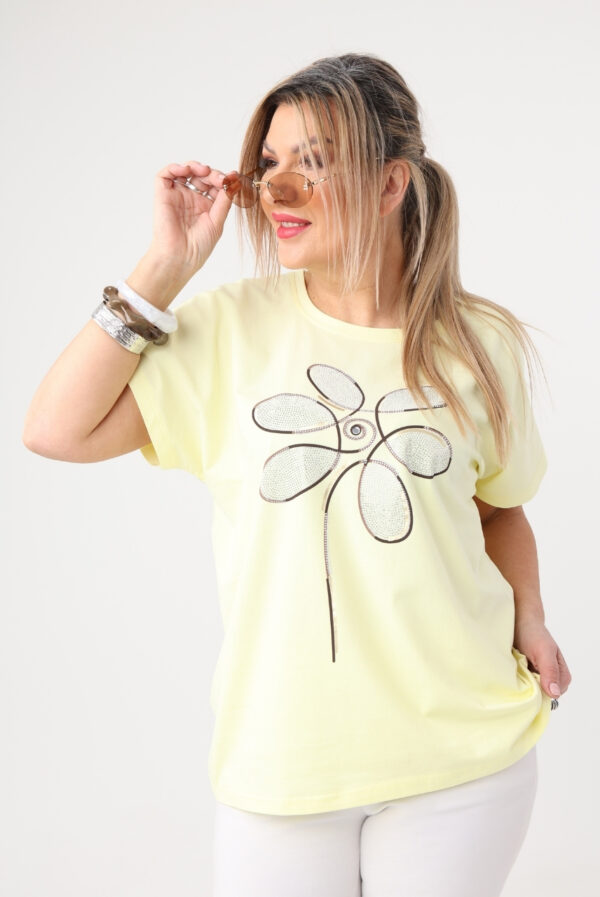 Bluzka damska duże rozmiary z nadrukiem