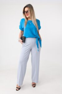 Spodnie damskie duże rozmiary eleganckie wysoki stan