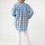 Bawełniana koszula w kratę plus size niebieska 42-50 (5)