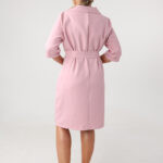 Elegancka sukienka marynarkowa plus size różowa 42-50 (1)