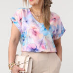 Wielokolorowa-bluzka-damska-plus-size-z-krótkim-rękawem 44-54 (1)